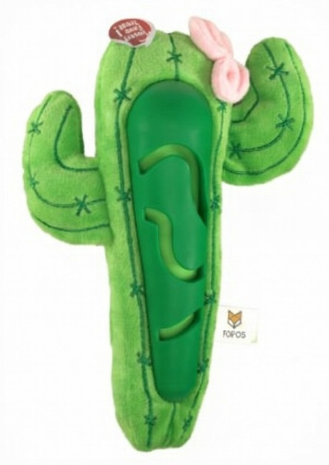 Fofos Cactus Cute Treat & Squeak Dog Toy