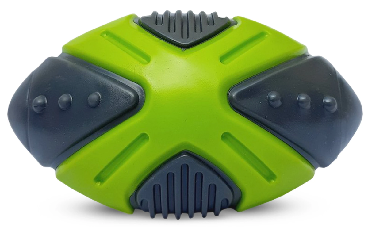 Smarty Pet Soft Latex Training Squeaky Cross Design Rubber Future Toy Rugby