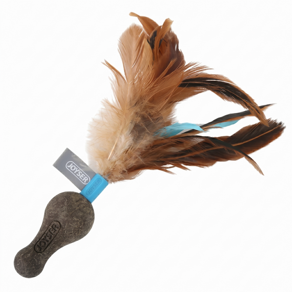 Joyser Duoball With Feather Blue Catnip Cat Toy