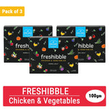 Doggie Dabbas Freshibble Chicken & Vegetables Adult Dog Treat 100 G Pack of 3