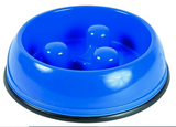 Trixie Slow Feed Plastic Bowl - Blue