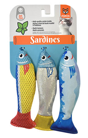Fofos Sardine Fish Wool Toy For Cat