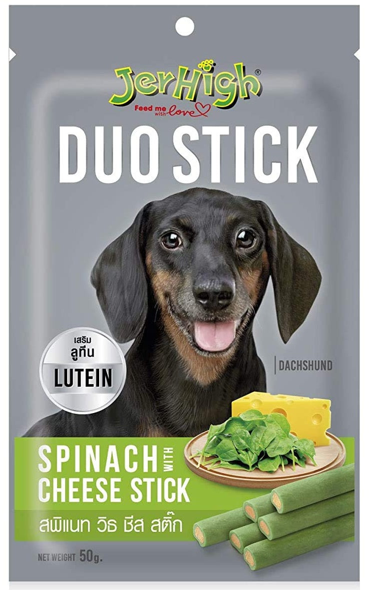 JerHigh : Duo Stick – Spinach with Cheese Dog Treat
