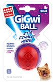 Gigwi Squeaker Solid Ball - Red/Purple
