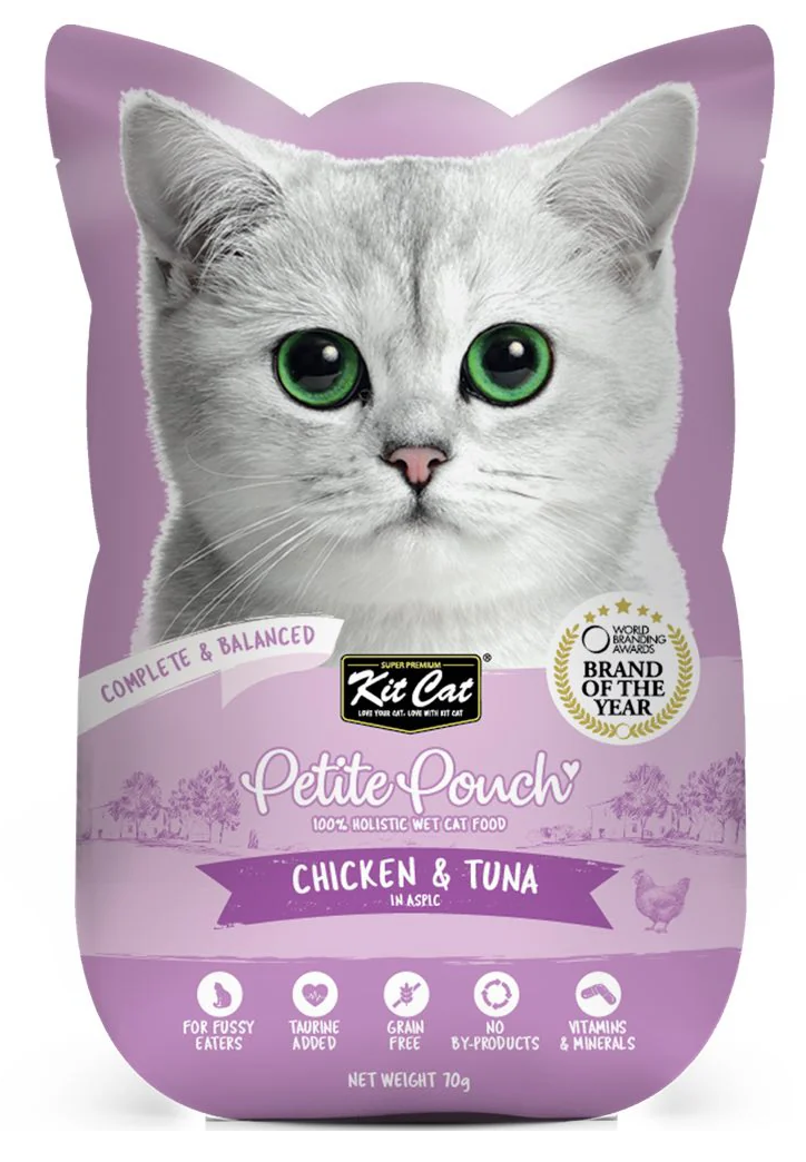 Kit Cat Petite Pouch Chicken & Tuna Wet Cat Food