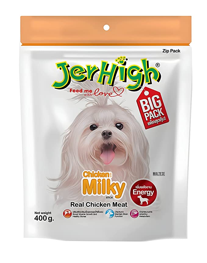 JerHigh : Chicken Milky Stick – Real Chicken Meat Dog Treat (Big Pack)