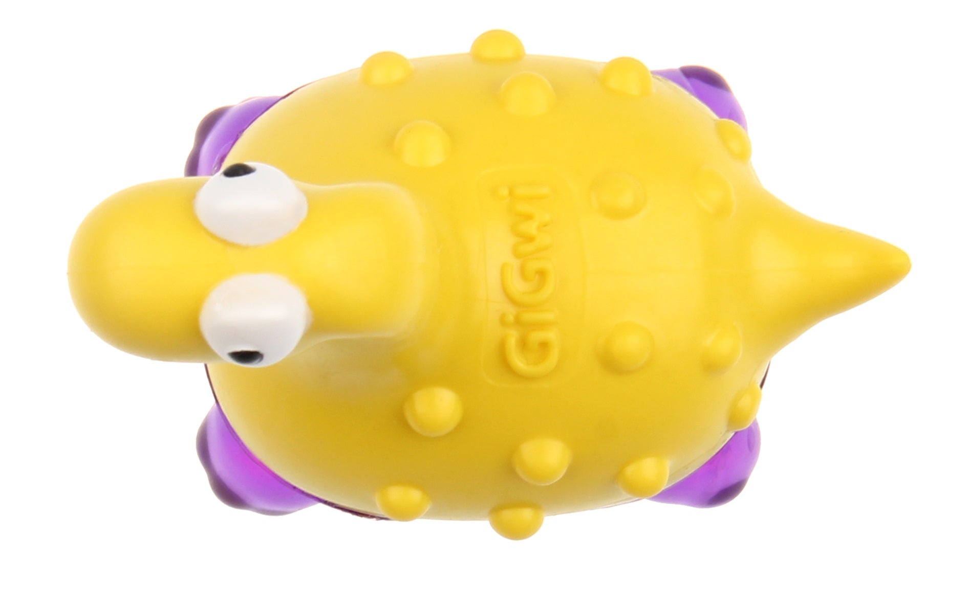 Gigwi Suppa Puppa Dino Squeak Toy Yellow/Purple
