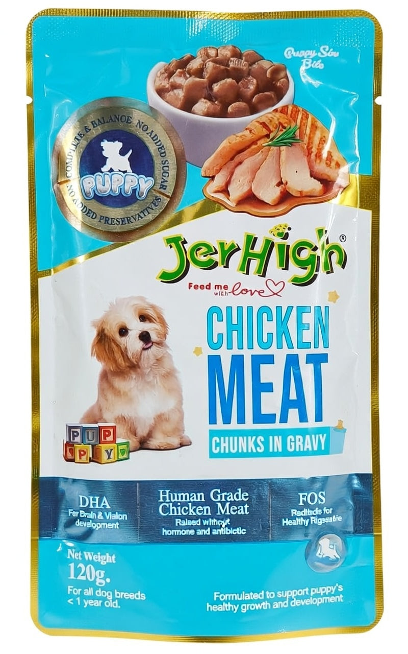 Jerhigh Chicken Meat Chunks in Gravy Puppy Pouch
