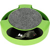 Smarty Pet Carpeted Cat Scratch Pad Spinning Toy With Mouse For Cats
