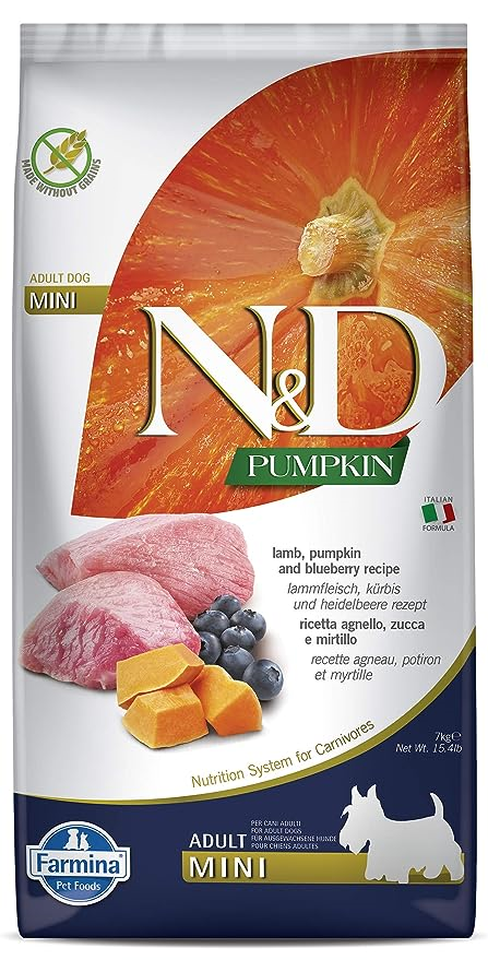 Farmina N&D Pumpkin Lamb Pumpkin And Blueberry Grain Free Mini Adult Dog Dry Food