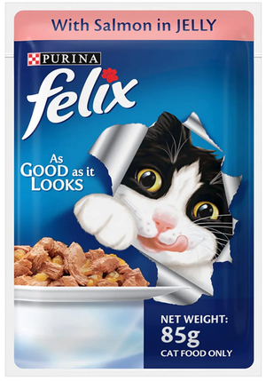 Felix With Salmon In Jelly Cat Pouch
