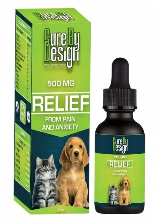 Cure By Design 500mg Relief Oil For Dogs And Cats