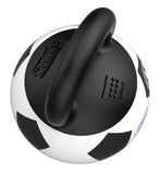 Gigwi Soccer Ball With Rubber Handle Jumball Dog Toy - Black/White