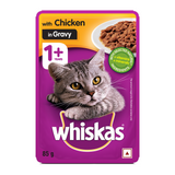 Whiskas With Tuna in Jelly 24 Pouches (24 x 85g) & Chicken in Gravy 24 Pouches (24 x 85g) Adult Cat Food - New Offer