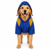 Kennel Yellow/Blue Double Color Raincoat