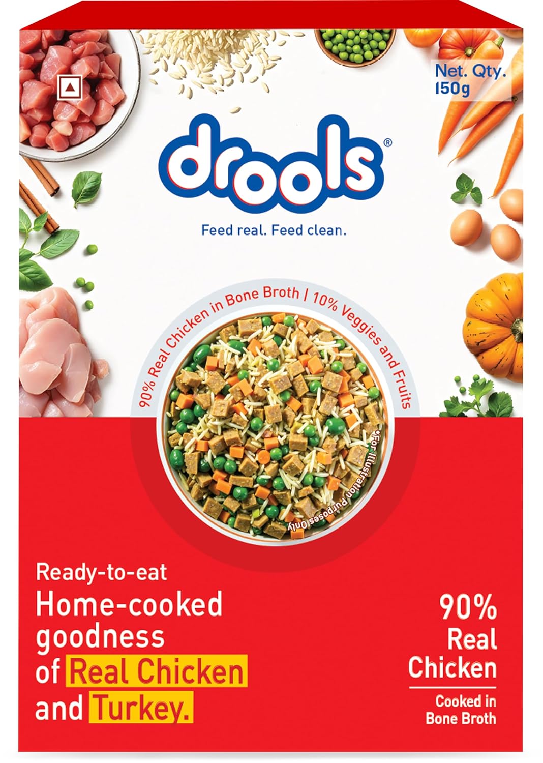 Drools Tetra Pack Real Chicken And Turkey Dog Wet Food