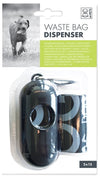 M-Pets Black Dispenser With Waste Bags