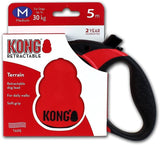 Kong Retractable Terrain Tape Dog Leash Red - 5 M