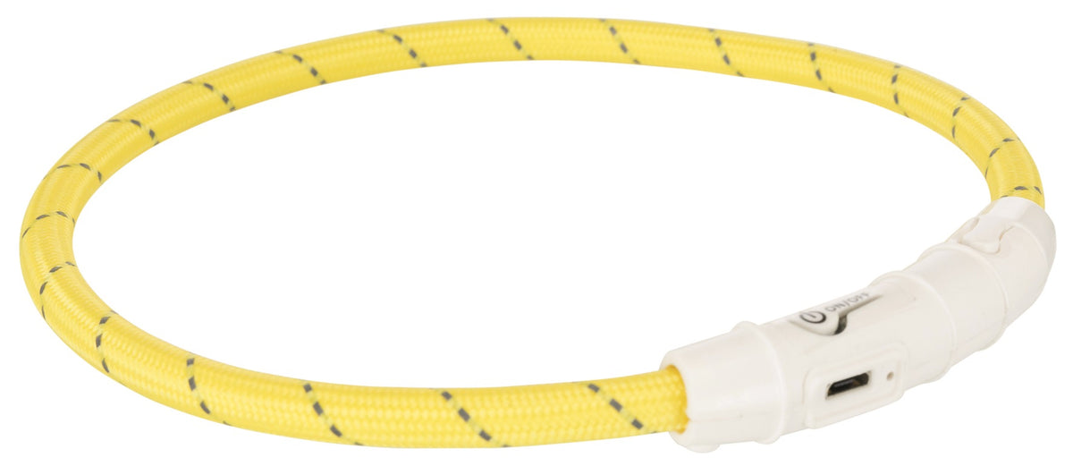Trixie USB Flash Light Ring Collar Extra Small - Small - 35 CM - Dia 8 MM