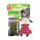 Gigwi Sheep Refillable Catnip W/3 Catnip Tea Bags In Ziplock Bag