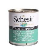 Schesir Chicken & Rice With Spinach In Jelly Dog Tin