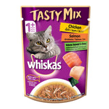 Whiskas Tasty Mix With Chicken Salmon and Wakame Seaweed In Gravy (Pouch) Pack Of 24