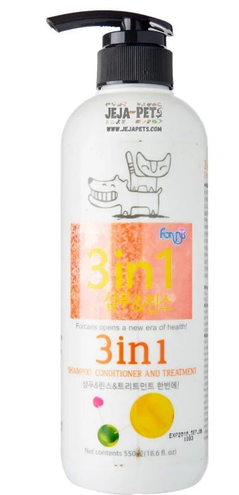Forcans 3 In 1 Shampoo For Dogs & Cats