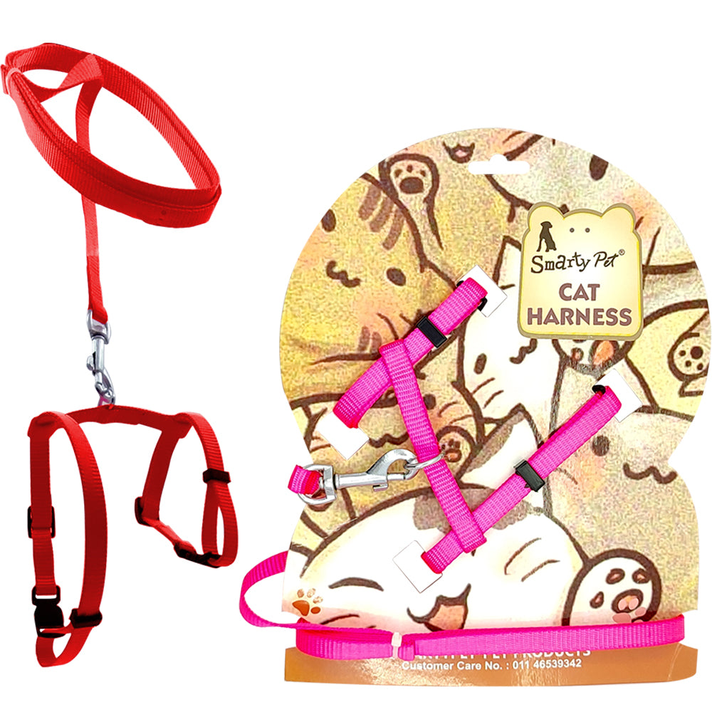 Smarty Pet Reflective Nylon Cat Leash and Harness Combination Set - 10 mm