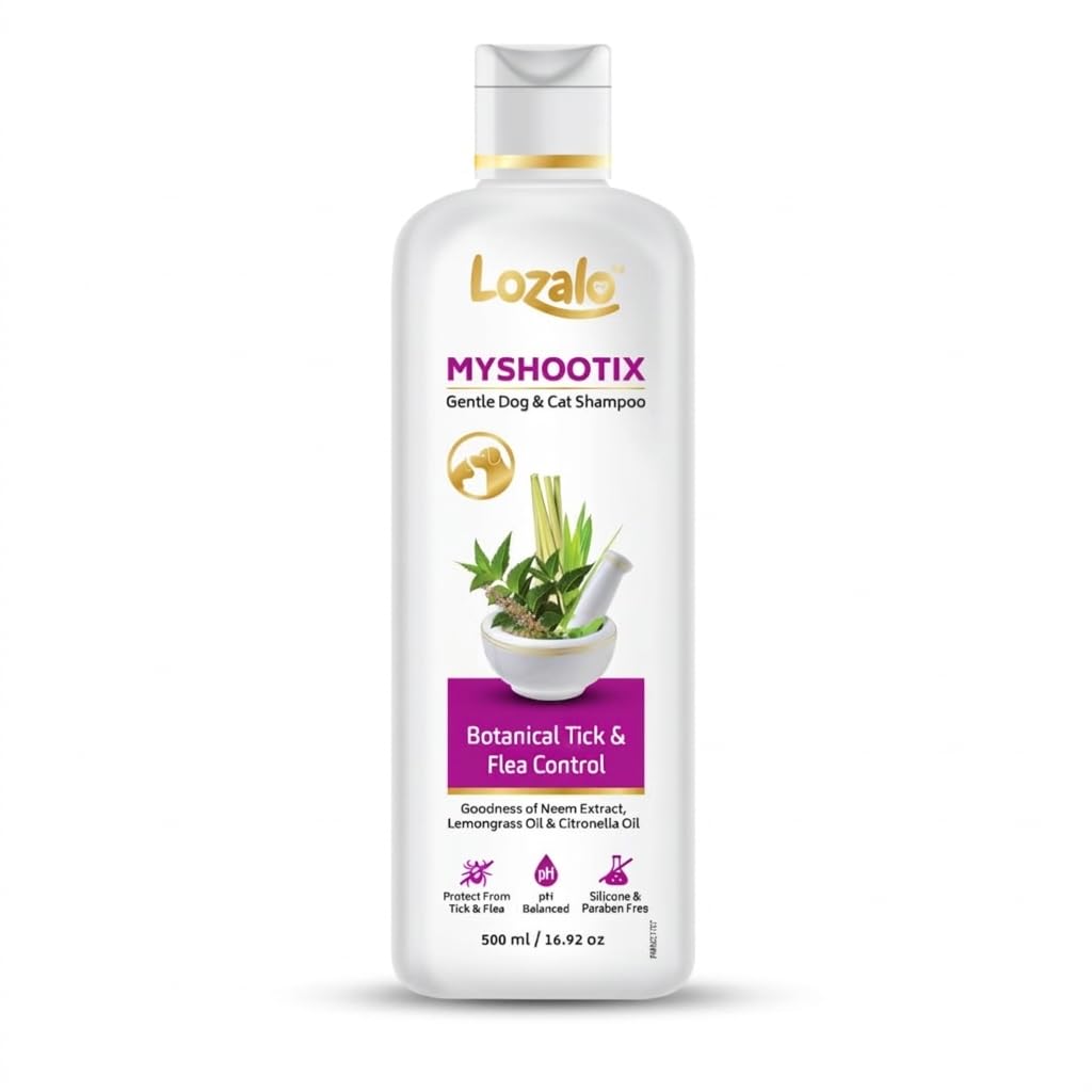 Lozalo Myshootix Anti-Tick & Flea Herbal Shampoo For Dogs & Cats