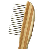 Smarty Pet Bamboo Designer Flea Comb With Flat Handle