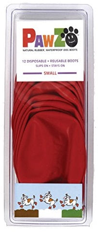 Pawz Waterproof Dog Boots - Small - Red 12 PCS