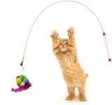 Pets Empire Soft Rod With Feather Bells Ball Play Wand Stick Cat Toy