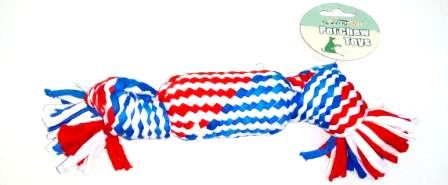 Speedy Pet Squeaky Toy with Knots At Both  Ends
