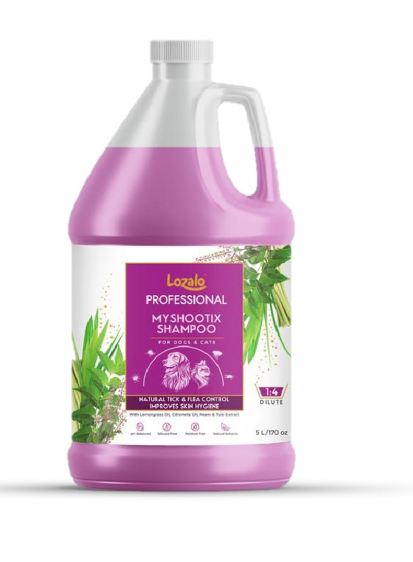 Lozalo Professional Tick & Flea Control Pet Shampoo For Dogs & Cats