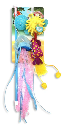 Fofos Sealife Wand Cat Toy – Pack Of 4