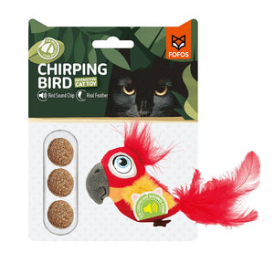 Fofos Parrot With Catnip Balls Cat Toy