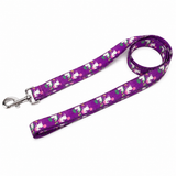 Purple Unicorn Print Nylon Dog Leash | Kennel