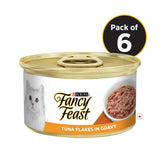 Fancy Feast Tuna Flakes In Gravy Tin Pack Of 5 + 1 Free Tin - 510 G