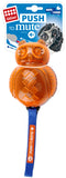 Gigwi Push To Mute Owl Solid Dog Toy Blue/Orange