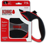 Kong Retractable Explore Tape Dog Leash Red - 7.5M