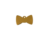 Kennel Brass Bow Shape Name Tag - Large