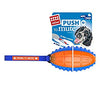 Gigwi Rugby Push To Mute Transparent Ball Dog Toy -  Blue/Orange