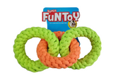Super Fun Toy Three Ring Rope Chew Dog Toy