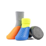 Holy Paws Silicon Base Socks Rubber Sole With Velcro Straps Traction Control Anti-Slip Boots For Dog