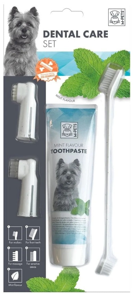 M-PETS Dental Care Set 4 PCS Mint Flavour