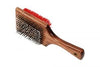 Kennel Premium Dual Sided Pin & Bristle Square Pet Brush with Wooden Handle
