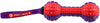 Gigwi Push To Mute Regular Dumbell Dog Toy - Red/Purple