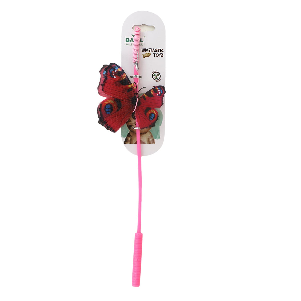 Basil Wagtastik Butterfly Toy With Cat Stick