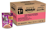 Whiskas Tasty Mix With Tuna Kanikama Carrot in Gravy Pouch (Pack Of 24)