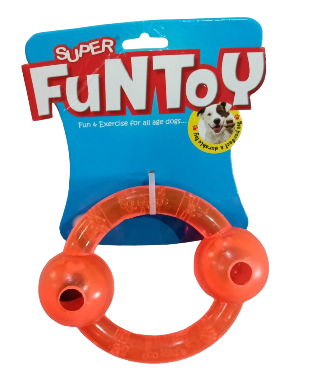 Super Fun Toy Musical Ring Rubber Chew Dog Toy